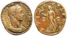 Ancient Coins - SEVERUS ALEXANDER, 222-235 Sestertius, 232. AE 20.68 g.,