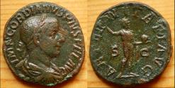 Ancient Coins - Gordian III Æ Sestertius. Rome, AD 240-244. AETERNITATI