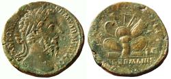Ancient Coins - Marcus Aurelius, AD 161-180. AE Sestertius, Rome, 176-177.