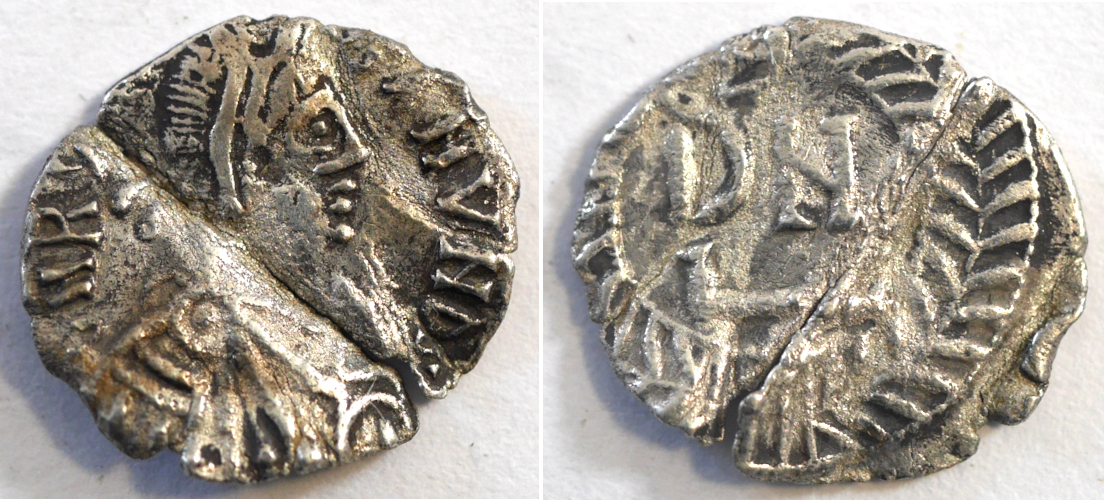 VANDALS. Thrasamund. 496523. AR 50 Denarii (0.93 g,). Carthage mint.