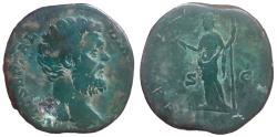 Ancient Coins - CLODIUS ALBINUS, as Caesar. 193-195 AD. Æ Sestertius 194-195 AD.