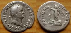 Ancient Coins - Vespasian. AD 69-79. AR Denarius (20mm, 3.28 g).