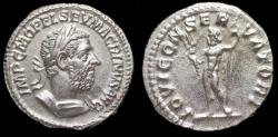 Ancient Coins - Macrinus (AD 217-218). AR denarius (20mm, 3.52 gm). AD 217.