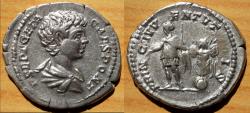 Ancient Coins - Geta, as Caesar, AR Denarius. Rome, AD 200-202.