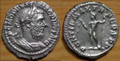 Ancient Coins - Macrinus (AD 217-218). AR denarius (20mm, 3.71 gm). AD 217.