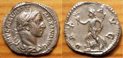 Ancient Coins - Severus Alexander AR Denarius.(3.00g, 19mm) Rome, AD 226.