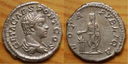 Ancient Coins - Geta, as Caesar, 198-209. Denarius (Silver, 19 mm, 3.22 g,), Rome, 203-209.