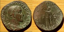 Ancient Coins - Maximinus I. AD 235-238. Æ Sestertius (15.65 g). Rome mint. AD 236.
