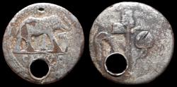 Ancient Coins - Julius Caesar. April-August 49 BC. Fourrée Denarius.