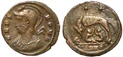 Ancient Coins - Commemorative Series. AD 330-354. Æ Follis (18mm, 1.84 g,). Cyzicus mint. RARE