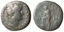 Ancient Coins - Hadrian. A.D. 117-138. AE sestertius (32 mm, 23.6 g,). Rome mint, A.D. 125-128.