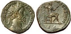 Ancient Coins - Marcus Aurelius (AD 161-180). AE Sestertius (30mm, 23.36 gm). Rome, AD 180.