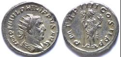 Ancient Coins - Philip I. AD 244-249. Antoninianus (Silver, 4.54 g), Antioch, 247.
