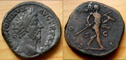 Ancient Coins - MARCUS AURELIUS (161-180). AE Sestertius. Rome