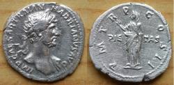 Ancient Coins - Hadrian, 117-138. Denarius (Silver, 19 mm, 3.34 g,), Rome, 118.