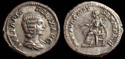 Ancient Coins - Julia Domna, Augusta, 193-217. Denarius (Silver, 19 mm, 3.24 g,), Rome, 211-217