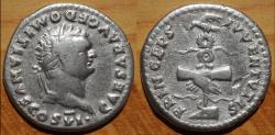 Ancient Coins - Domitian as Caesar (Vespasian 69-79) Denarius Rome AD 79 AR (g 3,27; mm 20)