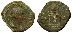 Ancient Coins - Volusian. AD 251-253. Æ Sestertius (28mm, 15 g,). Rome mint.