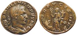 Ancient Coins - PHILIP I THE ARAB (244-249). AE Sestertius. Rome.