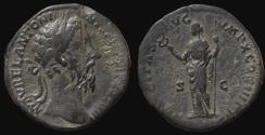 Ancient Coins - Marcus Aurelius AE Sestertius (31 mm , 20.36 g.)