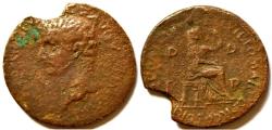 Ancient Coins - ZEUGITANA, Utica. Tiberius. AD 14-37. Æ Dupondius (29 mm , 10.81 g,).