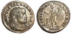 Ancient Coins - Diocletian Billon Follis - GENIO POPULI ROMANI - Lugdunum Mint