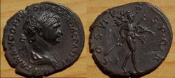Ancient Coins - Trajan, 98-117. Denarius (Silver, 20 mm, 3.53 g, 7 h), Rome, 114.