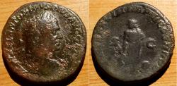 Ancient Coins - Caracalla. 198-217 AD. AE Sestertius, (24.95g., 31mm) Rome, 215 AD.