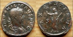 Ancient Coins - Philip II (247-249), Sestertius, Rome, AD 246-249, AE, g 23,10, mm 31,