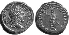 Ancient Coins - Caracalla (AD 198-217). AR denarius (19mm, 3.5 gm). Rome, AD 214.