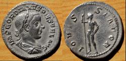 Ancient Coins - Gordian III (AD 238-244). AR denarius (20mm, 3.00 gm). Rome, AD 241-243.