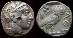 Ancient Coins - ATTICA. Athens. Ca. 454-404 BC. AR tetradrachm (23mm, 17.10 gm).