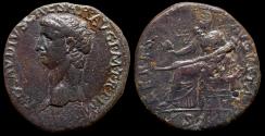 Ancient Coins - Claudius, 41–54 Dupondius circa 50-54, Æ (12.50 g. 28 mm)
