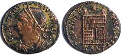 Ancient Coins - Constantine II Caesar AE3 PROVIDENTIAE CAESS Campgate