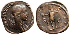 Ancient Coins - Severus Alexander Æ Sestertius. Rome, AD 228-231.  Double strike