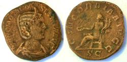 Ancient Coins - Otacilia Severa AE Sestertius 244-249. CONCORDIA