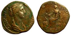 Ancient Coins - CRISPINA (Augusta, 178-182). AE Sestertius. Rome.