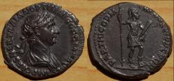 Ancient Coins - Trajan (AD 98-117). AR denarius (18mm, 3.48 gm). Rome, AD 103-111.