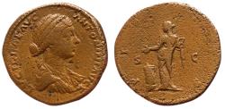 Ancient Coins - Lucilla, wife of Lucius Verus AE Sestertius PIETAS AD 164, (22.66g 31mm)