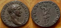 Ancient Coins - Trajan (AD 98-117). AR denarius (18mm, 3.46 gm). Rome, AD 103-111.