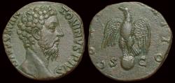 Ancient Coins - Divus Marcus Aurelius Æ Sestertius. Struck under Commodus. Rome, AD 180.
