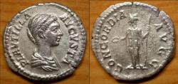 Ancient Coins - Plautilla (wife of Caracalla) AR Denarius. Rome, AD 202-205.