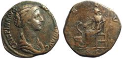 Ancient Coins - CRISPINA (Augusta, 178-182). AE Sestertius. Rome.