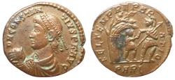 Ancient Coins - Constantius II, Arles, AE follis RARE R2