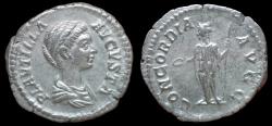 Ancient Coins - Plautilla (wife of Caracalla) AR Denarius. Rome, AD 202-205.
