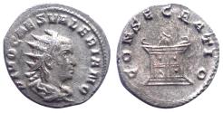 Ancient Coins - Divus Valerian II. Died AD 258. AR Antoninianus. Rome mint.AD 255/6-257.