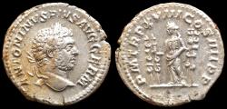 Ancient Coins - Caracalla, 198-217. Denarius (Silver, 19 mm, 3.44 g,), Rome, 215.