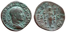 Ancient Coins - Maximinus I. AE Sestertius - FIDES MILITVM - RIC 43