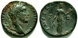 Ancient Coins - Antoninus Pius Æ Sestertius. Rome, AD 143-144.