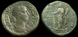 Ancient Coins - Faustina II, Sestertius, Rome, 161-176; Æ (25,39 g; 30 mm)